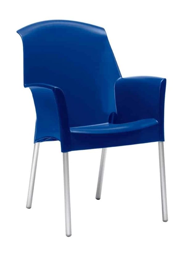 Sillas de comedor o silla de jardín Diseño reciclable NLCCSJ azul