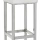 Bar stool DeBarstool Design with chrome frame whitesign with chrome frame
