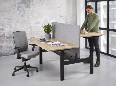 Duo bench electrically adjustable sit/stand desk Teez