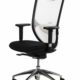 Chaise de bureau ergonomique NPR1813 modèle 1554 avec dossier blanc
