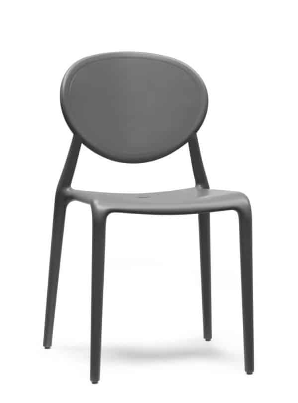 Canteen chair or garden chair Italian design Anthracite
