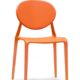 Silla de comedor o silla de jardín diseño italiano Naranja