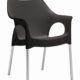 Chaise de cantine ou chaise de jardin Moderne recyclable Anthracite