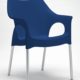 Silla de comedor o silla de jardín Moderna reciclable Azul