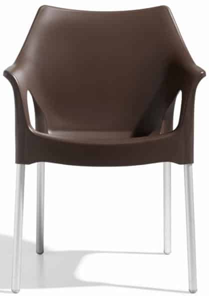 Canteen chair or garden chair Modern recyclable Brown