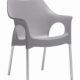 Canteen chair or garden chair Modern recyclable Gray