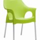 Kantinenstuhl oder Gartenstuhl Modern recycelbar Grün