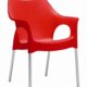 Chaise de cantine ou chaise de jardin Moderne recyclable Rouge