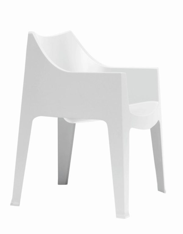 Chaise de cantine ou chaise de jardin Blanc recyclable Anthracite