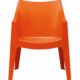 Chaise de cantine ou chaise de jardin recyclable Orange
