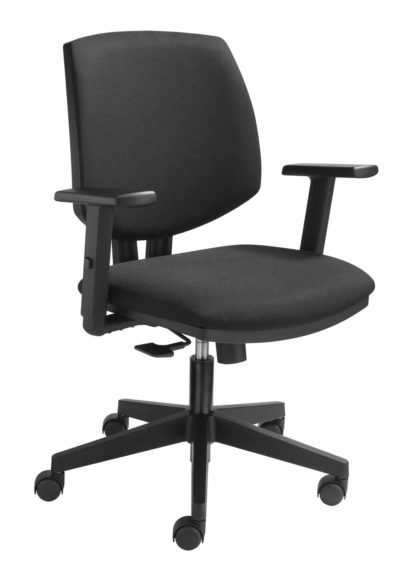 Chaise de bureau ergonomique noire 1638