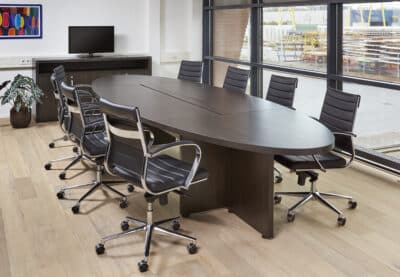 Oval conference table Chief 420x138cm in Dark Oak