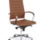 Chaise de bureau ergonomique design 601 dossier haut Cognac