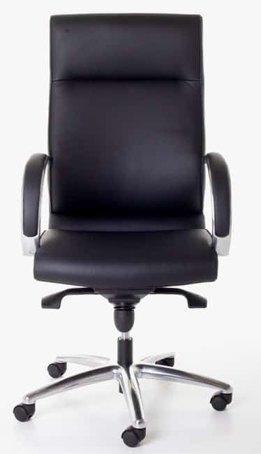 Ergonomic executive chair 1832 in black leather