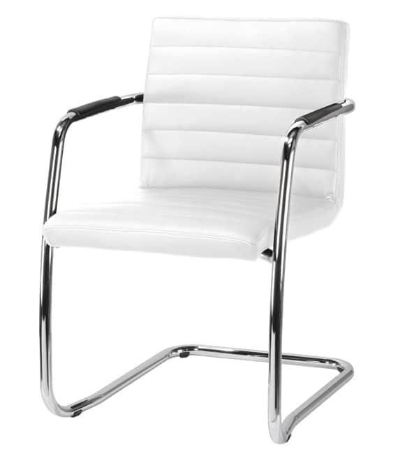 Silla cantilever silla de conferencia Diseño 1878 Blanco