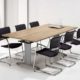 Height adjustable rectangular T-leg conference table 200x100cm
