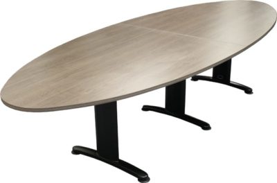 Height adjustable ellipse T-leg conference table Work 320x120cm