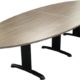 Height adjustable ellipse T-leg conference table 320x120cm