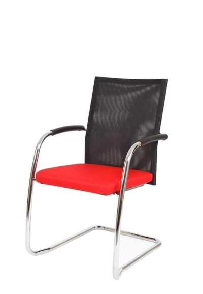 Conference chair F260 sled frame with black mesh back