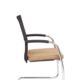 Conference chair F260 sled frame with black mesh back and beige seat