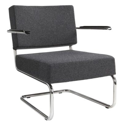 Chaise ou fauteuil design recouvert de tissu en feutre de laine