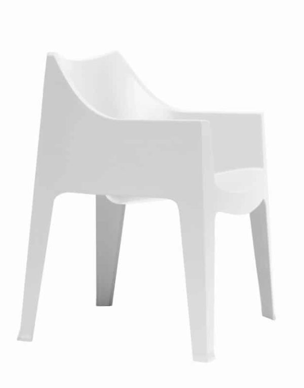 Kantinenstuhl oder Gartenstuhl Weiß, recycelbar