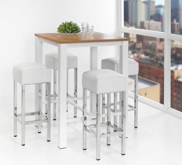 Table haute : Table mange-debout ou table de bar 80x80cm