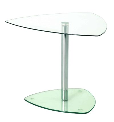 Table d&#39;appoint d&#39;entrée design en verre 45x50x50