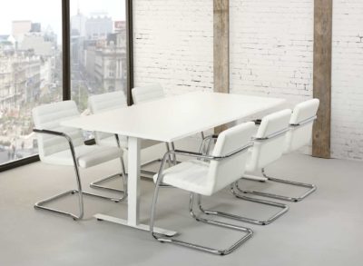 Mesa de conferencia rectangular diseño Teez 200x100cm