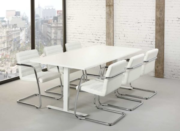 Rechthoekige vergadertafel design T-poot 200x100cm