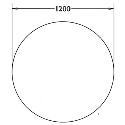 Bureau mélamine rond 25 mm diamètre 120CM