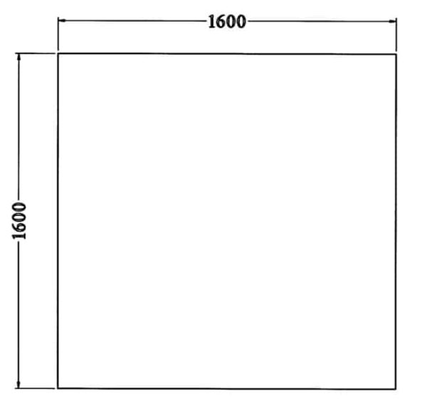 Separate quadratische 25 mm Melamin-Tischplatte 160 x 160 cm