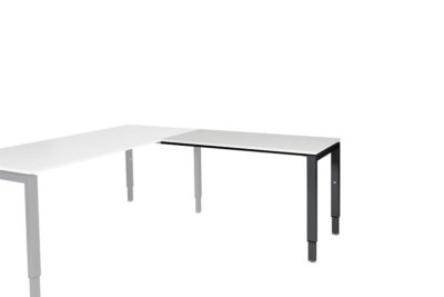 Domino height adjustable sit/seating extension table