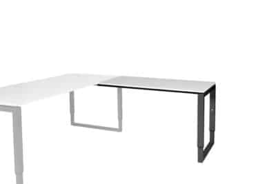 Domino Plus extension table, height adjustable with O-leg frame