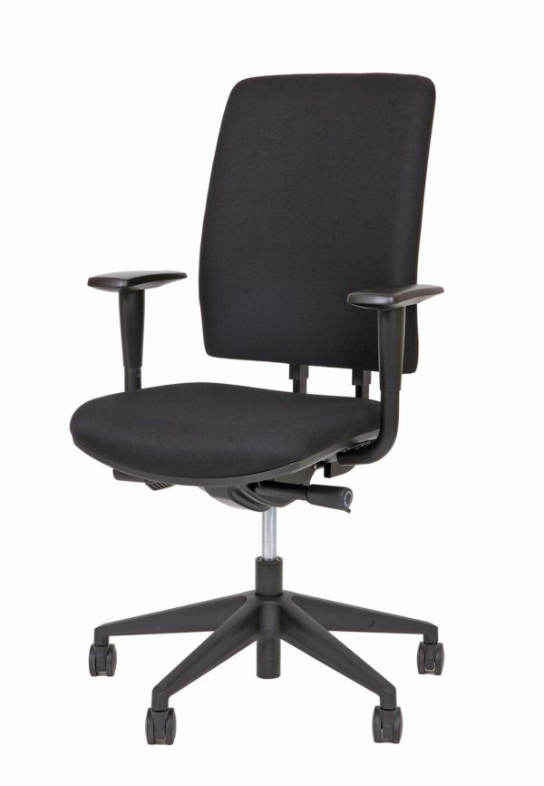 Ergonomische bureaustoel A680 met EN-1335 normering. In zwart stof