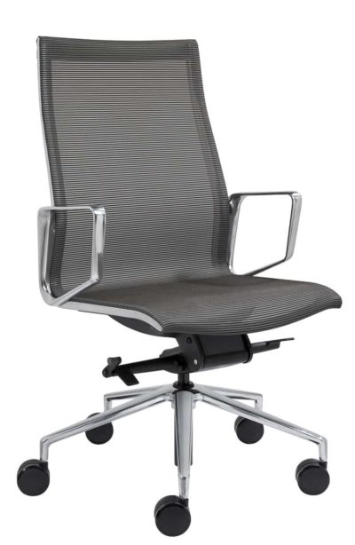 Chaise de bureau design 1370 en revêtement résille