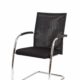 Conference chair F260 sled frame with black mesh back and black seat