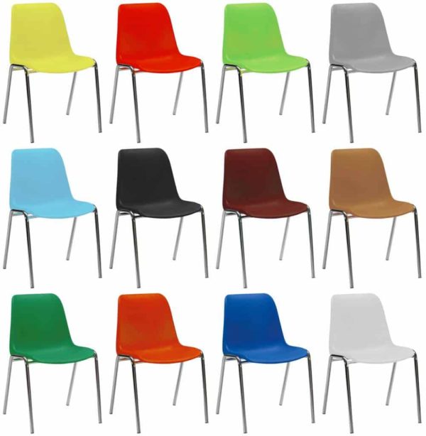 Canteen chairs Rome plastic stackable
