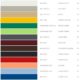Canteen chairs Rome plastic stackable color chart