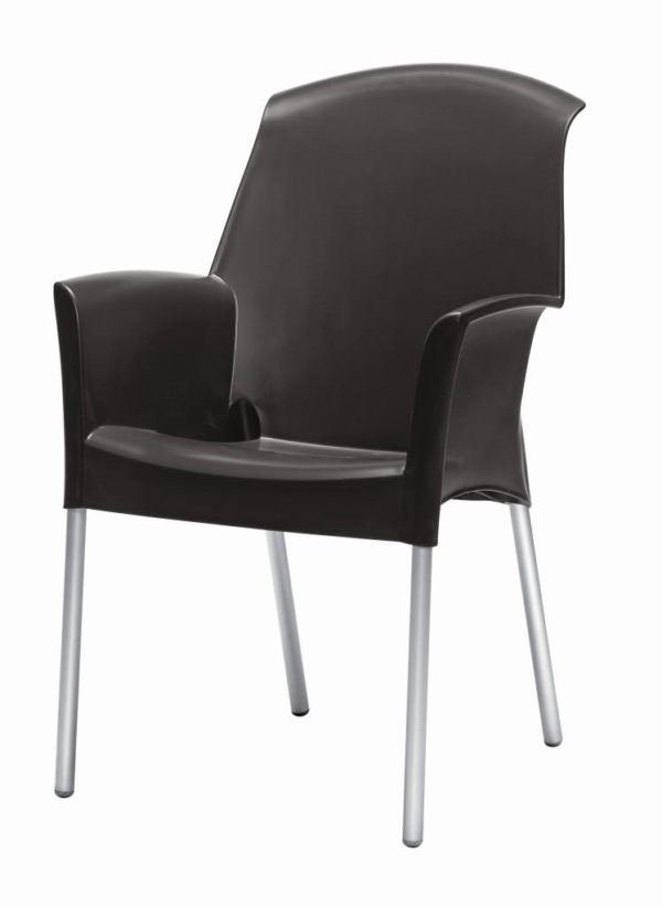 Chaises de cantine ou chaise de jardin Design recyclable NLCCSJ anthracite