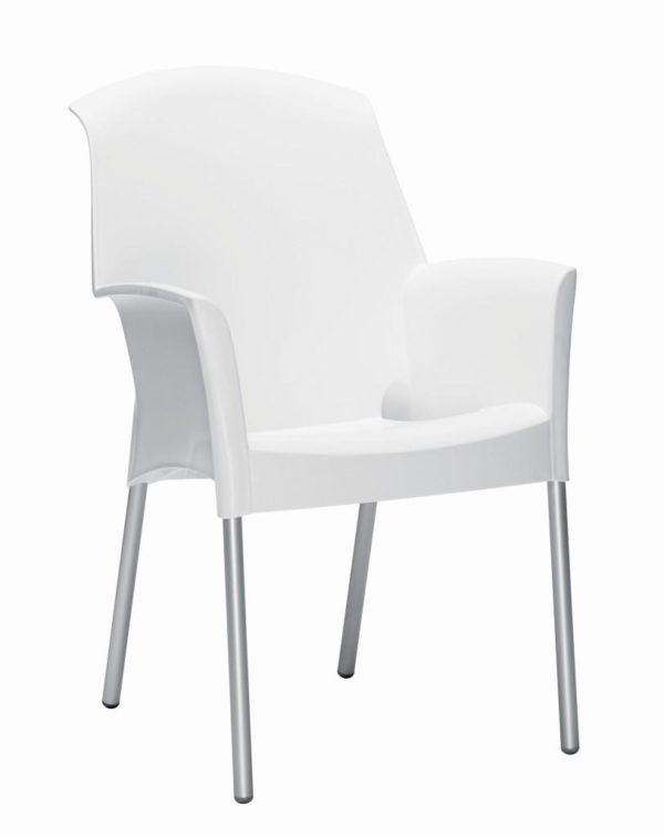 Chaises de cantine ou chaise de jardin Design recyclable NLCCSJ ivoire