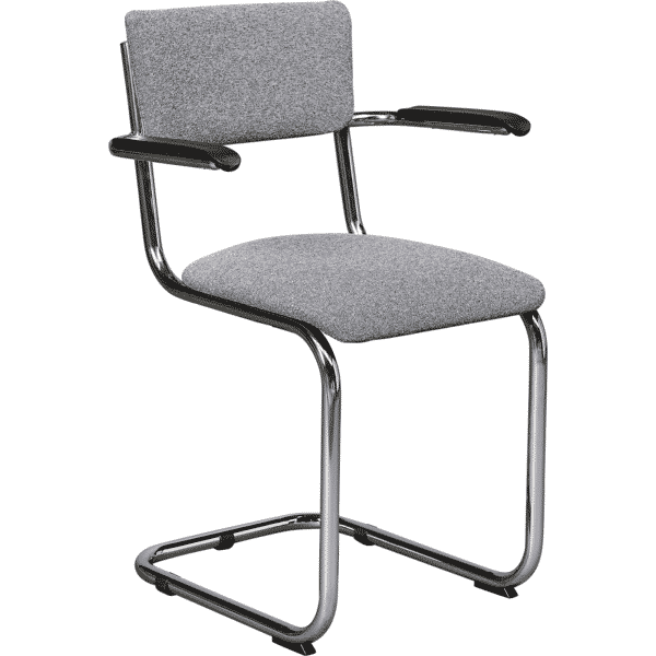 Tomorrow Conference Chair With Armrests Bakelite Gray Fabric
