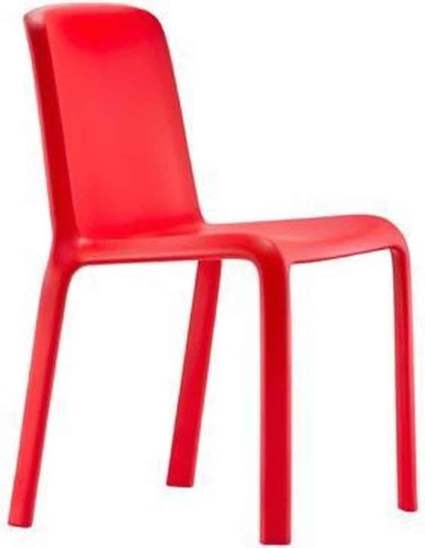 Design Pedrali Kantinenstuhl aus Kunststoff Smel Red