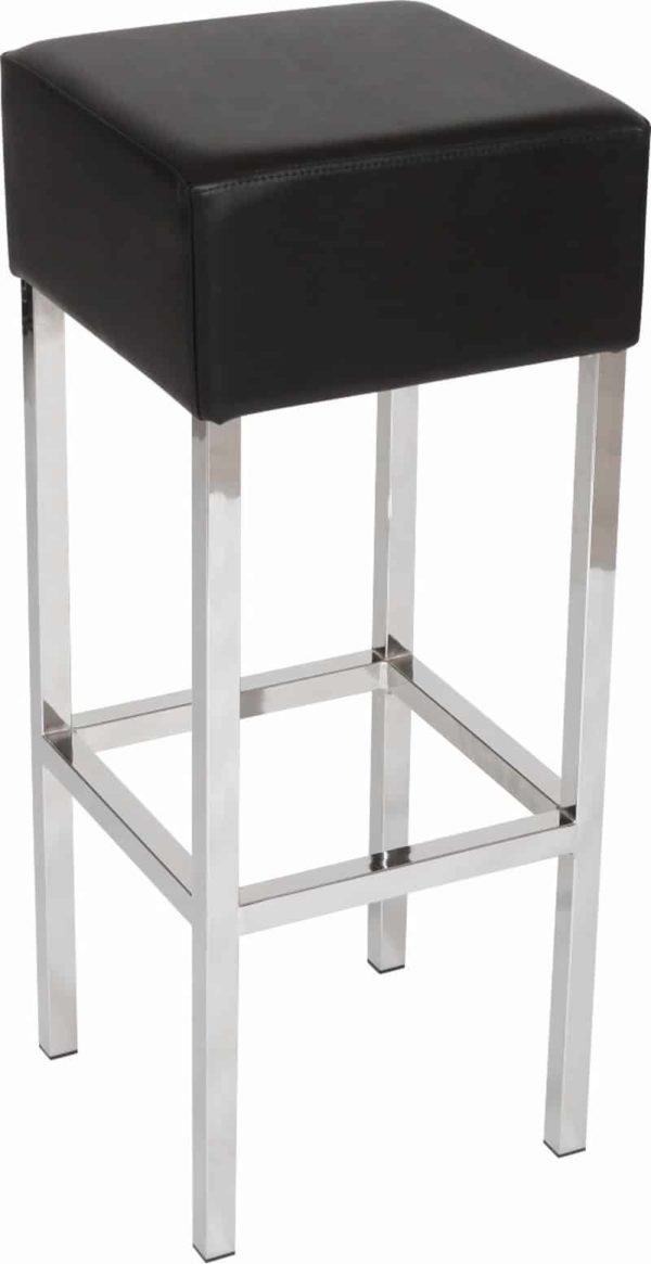 Bar stool Design with black chrome frame