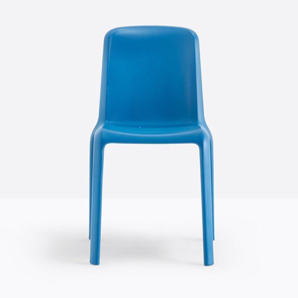 Design Pedrali Kantinenstuhl aus Kunststoff Smel Blue