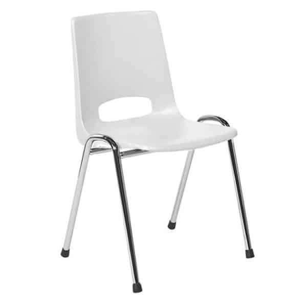 Canteen chair Arena chrome white without armrests
