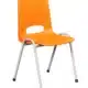 Chaise de cantine Arena couleur Jaune Connectable Sans accoudoirs et couleur structure Gris clair (Ral 7035)