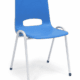 Chaise de cantine Arena blanc bleu sans accoudoirs, connectable