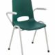 Canteen chair Arena white green with armrests