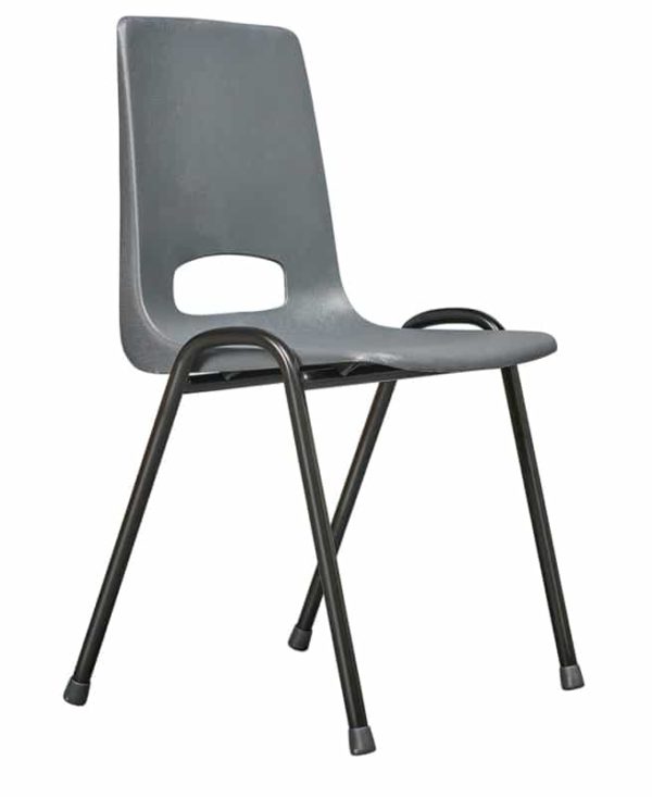 Canteen chair Arena black anthracite without armrests